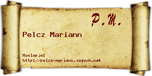 Pelcz Mariann névjegykártya